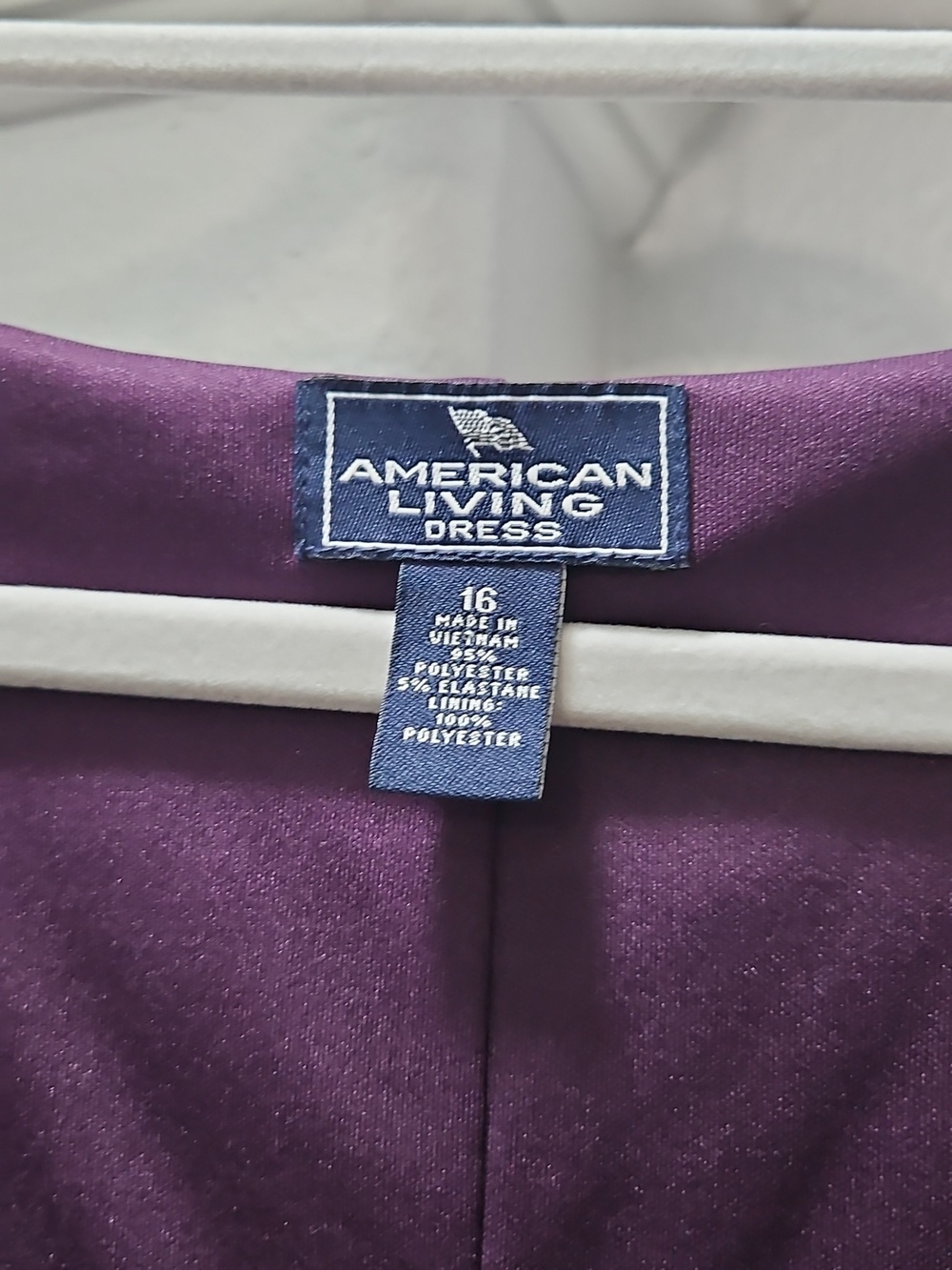 American Living Sleeveless Plum Ruched Midi Dress with Side Embellishment - Picture 2 of 6